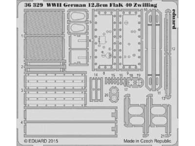WWII German 12.8cm FlaK 40 Zwilling 1/35 - Takom - image 1