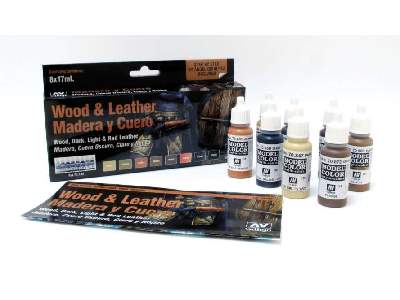 Model Color Wood & Leather 8 colour paint set - image 1