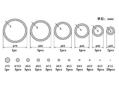 Plastic Circle Board D-set - 0.3mm - image 2