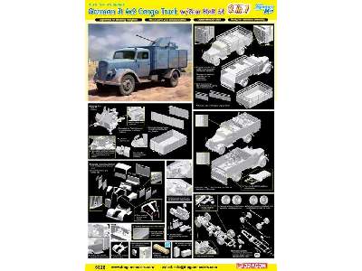 German 3t 4x2 Truck w/2cm FlaK 38 (2 in 1) - Smart Kit - image 2