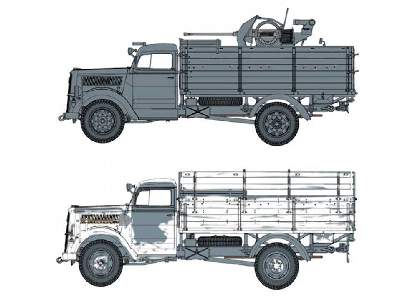 German 3t 4x2 Truck w/2cm FlaK 38 (2 in 1) - Smart Kit - image 15