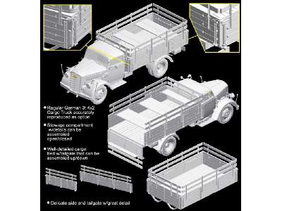 German 3t 4x2 Truck w/2cm FlaK 38 (2 in 1) - Smart Kit - image 16
