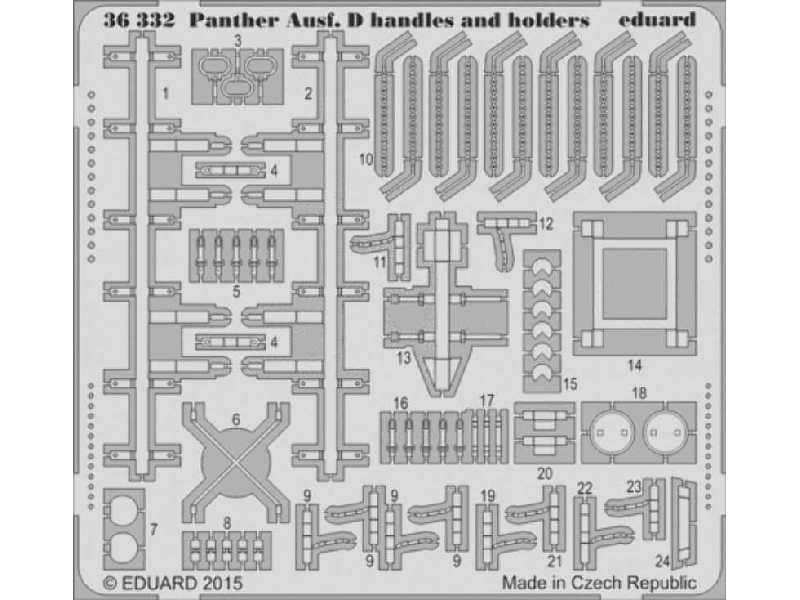 Panther Ausf.  D rukojeti a držáky 1/35 - Tamiya - image 1