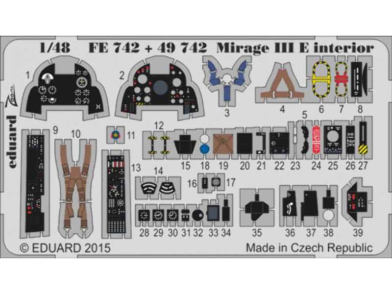 Mirage III E interior 1/48 - Kinetic - image 1 Mirage III E interior 1/48 - Kinetic - image 1