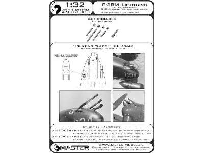 P-38M Lightning - lufy km-ów Browning .50 cal i końcówka działka - image 4