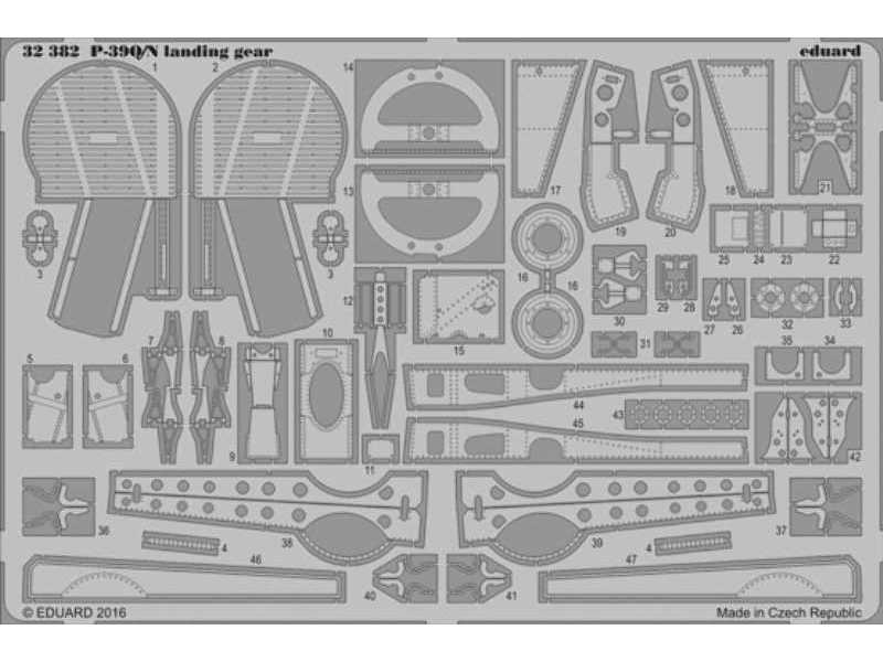 P-39Q/ N landing gear 1/32 - Kitty Hawk - image 1