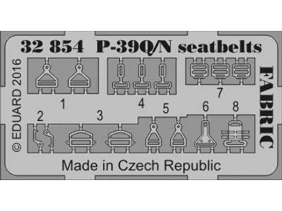 P-39Q/ N seatbelts FABRIC 1/32 - Kitty Hawk - image 2