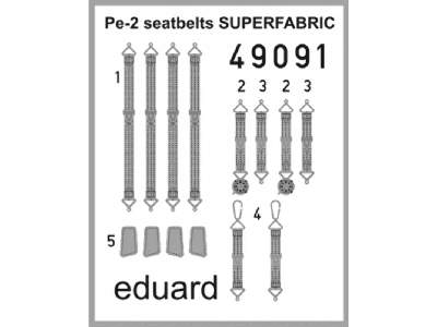 Pe-2 seatbelts SUPERFABRIC 1/48 - Zvezda - image 1