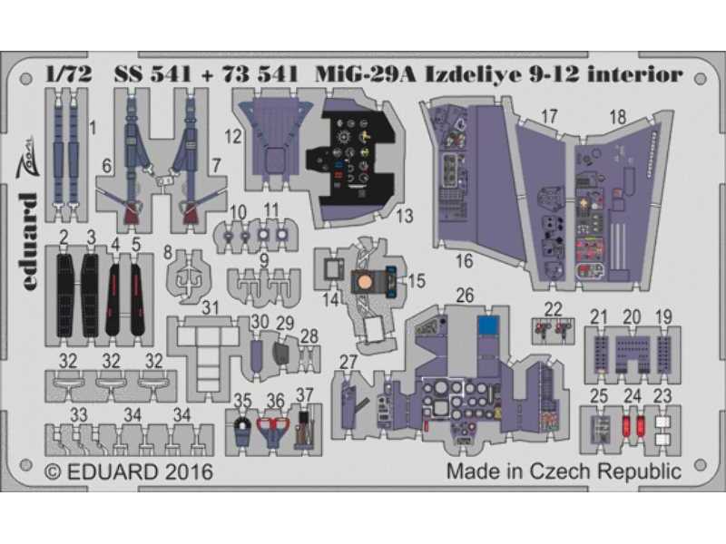 MiG-29A Izdeliye 9-12 interiér 1/72 - Trumpeter - image 1