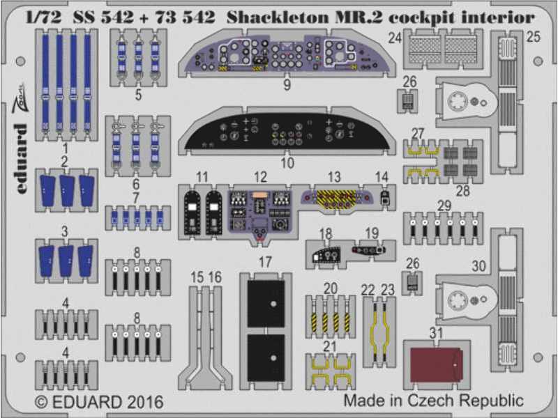 Shackleton MR.2 cockpit interior 1/72 - Airfix - image 1