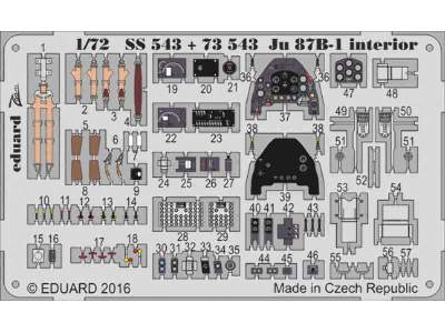 Ju 87B-1 interior 1/72 - Airfix - image 1