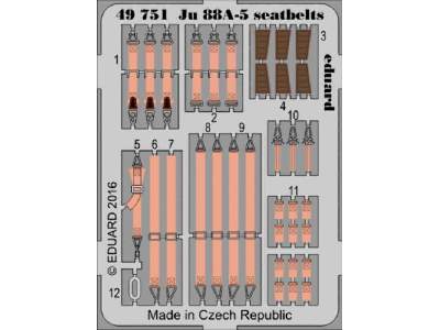 Ju 88A-5 seatbelts 1/48 - Icm - image 1