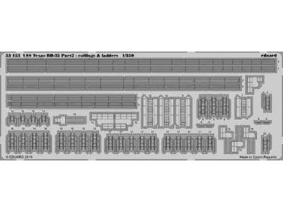 USS Texas BB-35 pt 2 - railings & ladders 1/350 - Trumpeter - image 1