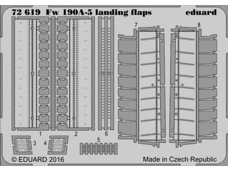 Fw 190A-5 landing flaps 1/72 - Eduard - image 1