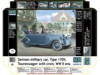 Mercedes Benz Type 170V  Tourenwagen with crew WW II era - image 2