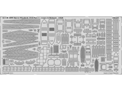 HMS Queen Elizabeth 1943 pt 4 - cranes & lifeboats 1/350 - Trump - image 1