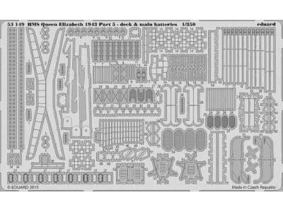 HMS Queen Elizabeth 1943 pt 5 - deck & main batteries 1/350 - Tr - image 1