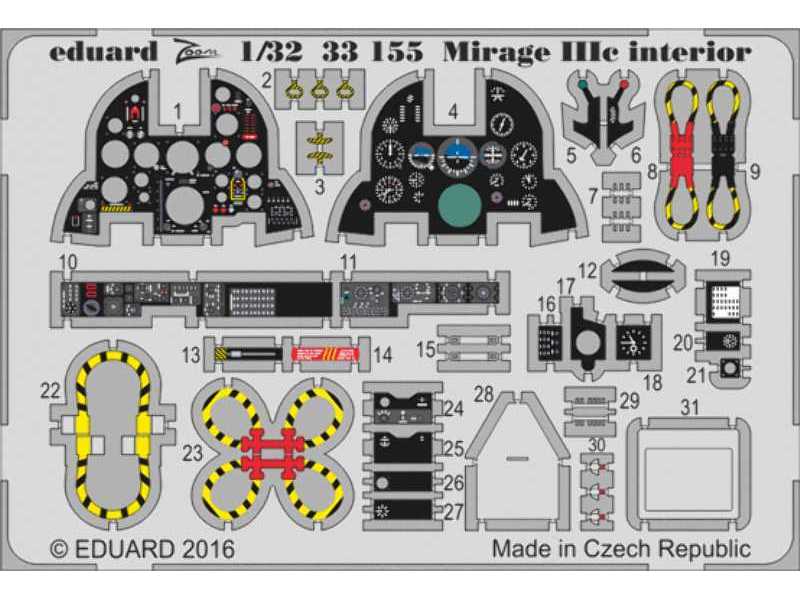 Mirage IIIc interior 1/32 - Italeri - image 1 Mirage IIIc interior 1/32 - Italeri - image 1