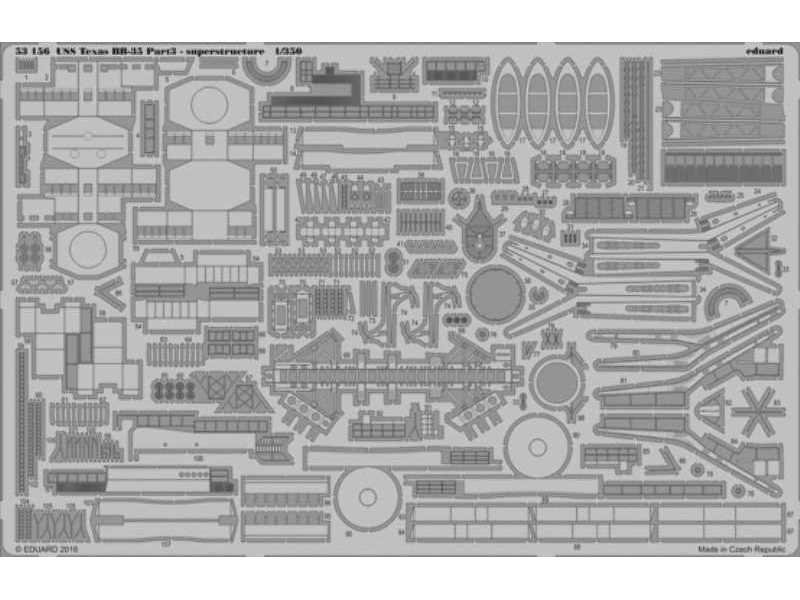 USS Texas pt.  3 superstructure 1/350 - Trumpeter - image 1