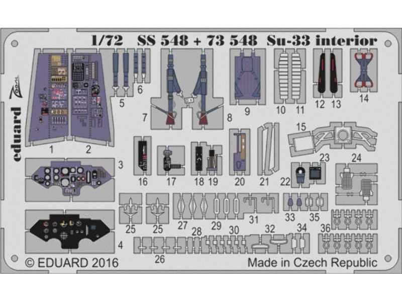 Su-33 interior 1/72 - Trumpeter - image 1