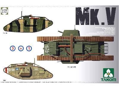 WWI Heavy Battle Tank Mark V 3 in 1 - image 1