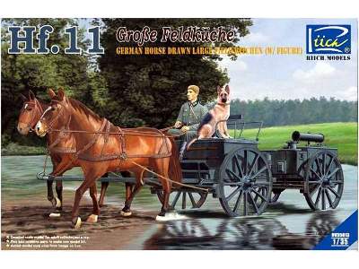 German Horse Drawn Hf.11 Large Field Kitchen w/ Figure - image 1