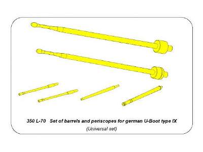 Set of barrels and periscopes for german U-Boot type IX  - image 7