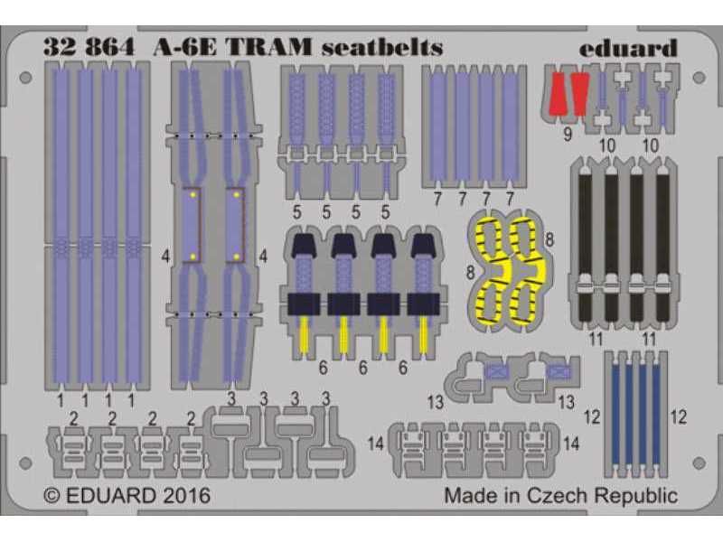 A-6E TRAM seatbelts 1/32 - Trumpeter - image 1
