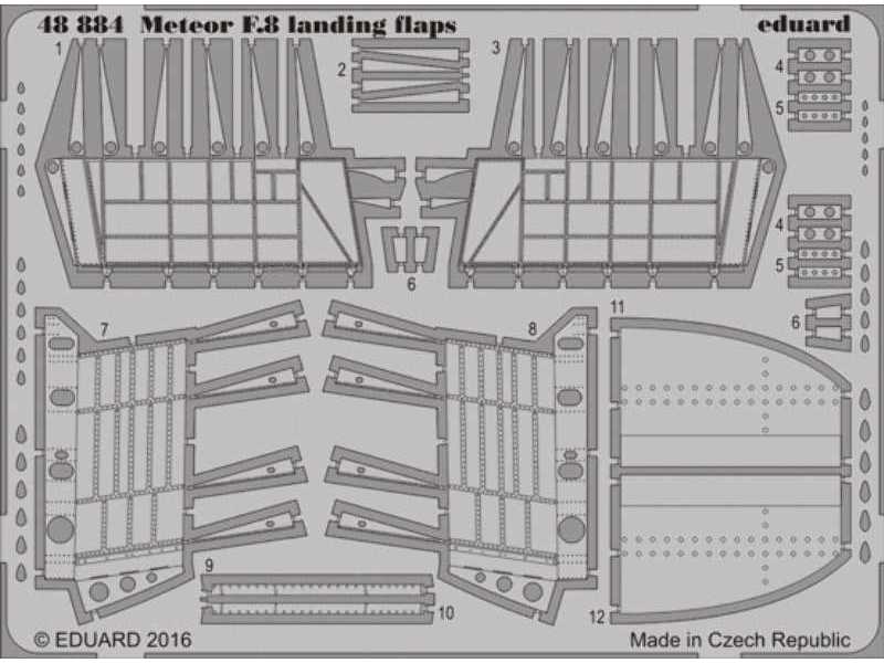 Meteor F.8 landing flaps 1/48 - Airfix - image 1