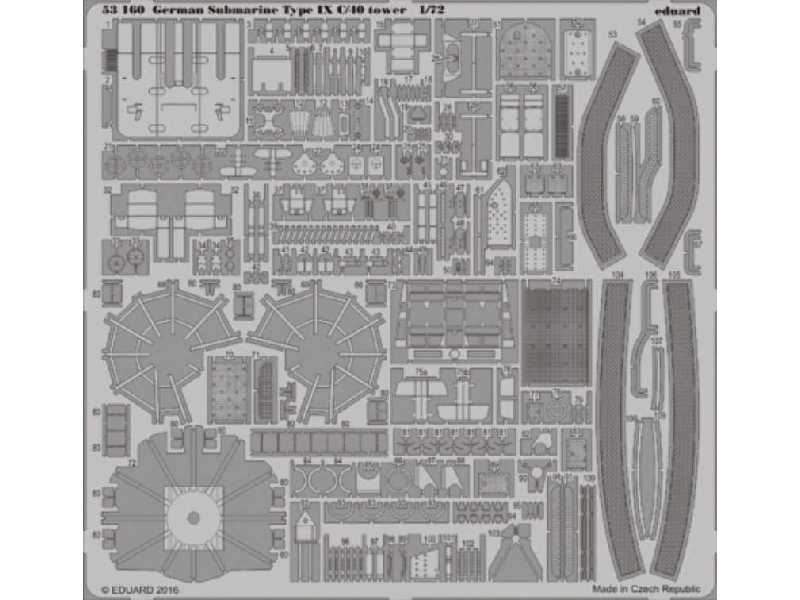 German Submarine Type IX C/40 tower 1/72 - Revell - image 1