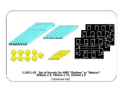 Barrels for HMS Rodney, Nelson - 405mm x 9, 152mm x 12, 102mm x6 - image 9