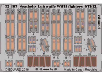 Seatbelts Luftwaffe WWII fighters STEEL 1/32 - image 1