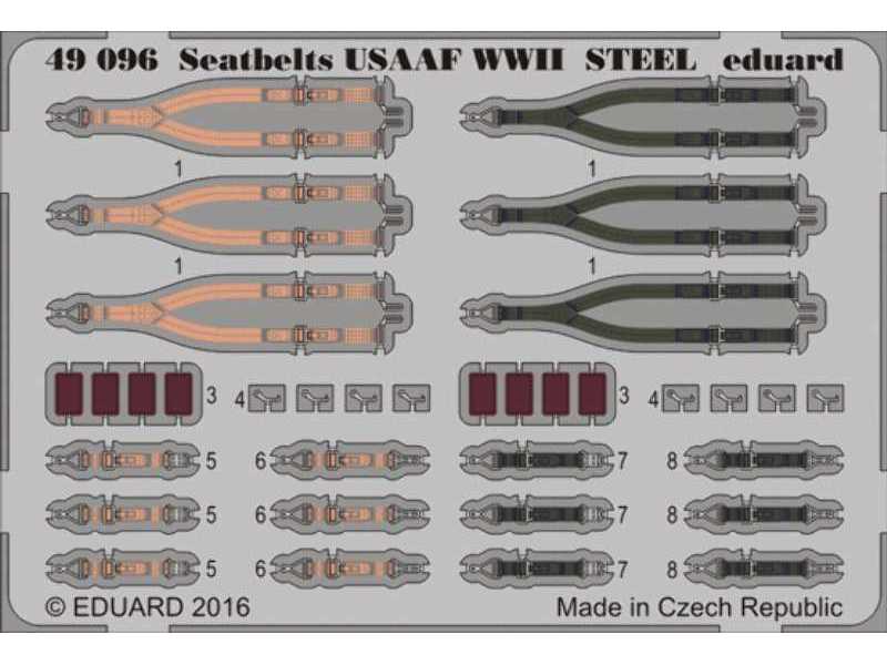 Seatbelts USAAF WWII STEEL 1/48 - image 1