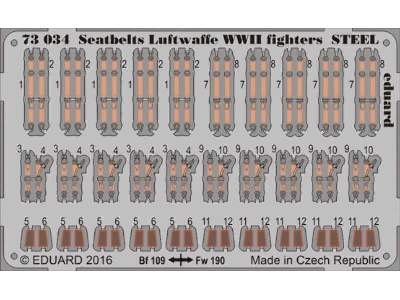 Seatbelts Luftwaffe WWII fighters STEEL 1/72 - image 1