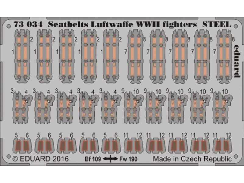 Seatbelts Luftwaffe WWII fighters STEEL 1/72 - image 1