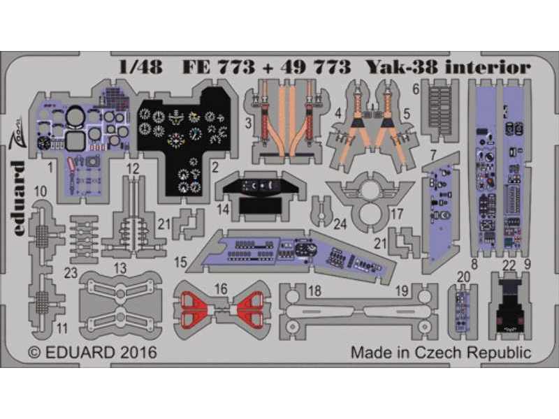 Yak-38 interior 1/48 - Hobby Boss - image 1