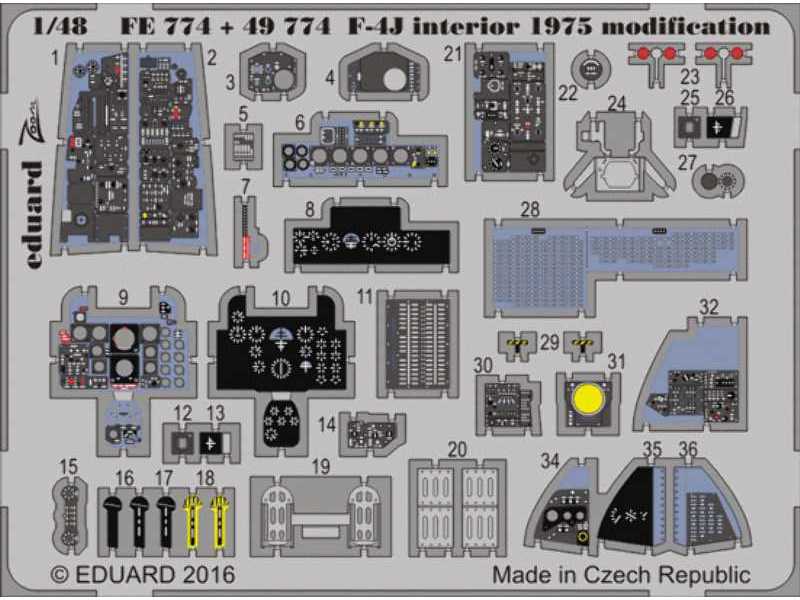 F-4J interior 1975 modification 1/48 - Academy - image 1