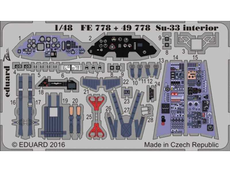 Su-33 interior 1/48 - Kinetic - image 1