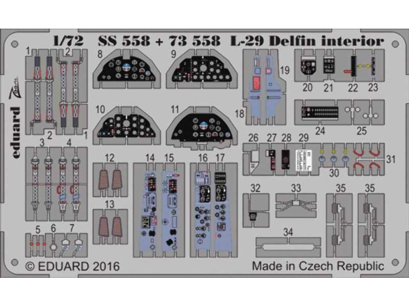 L-29 Delfin interior 1/72 - Amk - image 1