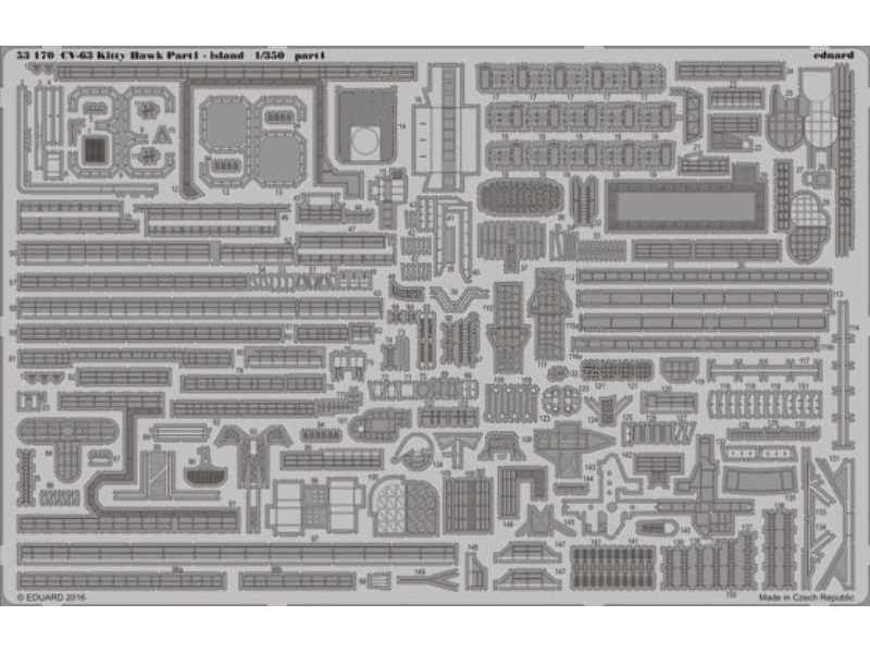 CV-63 Kitty Hawk pt.1 - island 1/350 - Trumpeter - image 1