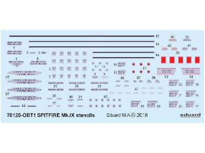 Bf 109G stencils 1/48 - Eduard - image 1