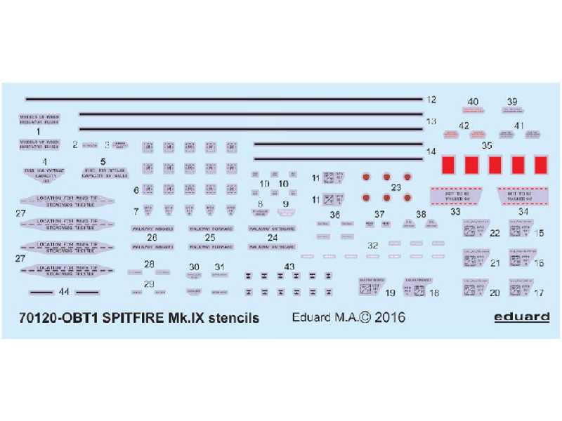 Bf 109G stencils 1/48 - Eduard - image 1