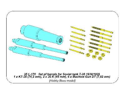 Set of barrels for Soviet tank T-35 1938/1939 - image 10