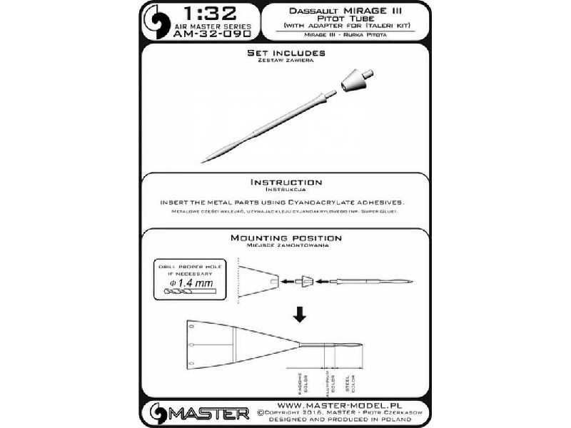 Dassault Mirage III - Pitot tube - Italeri - image 1