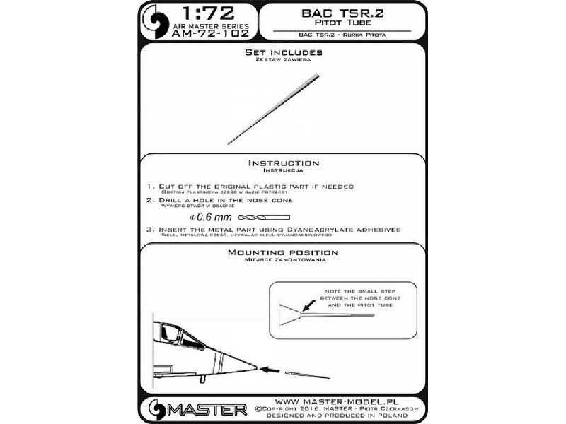 BAC TSR.2 - Rurka Pitota - image 1
