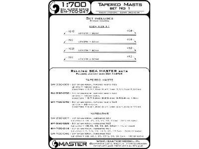 Zestaw uniwersalnych masztów stożkowych Nr 1 (długość = 60mm, śr - image 1