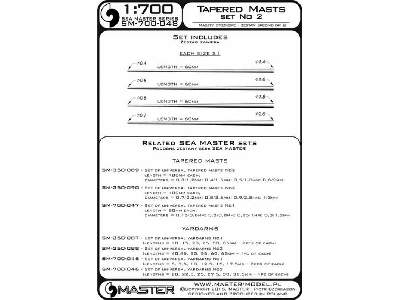Zestaw uniwersalnych masztów stożkowych Nr 2 (długość = 60mm, śr - image 2