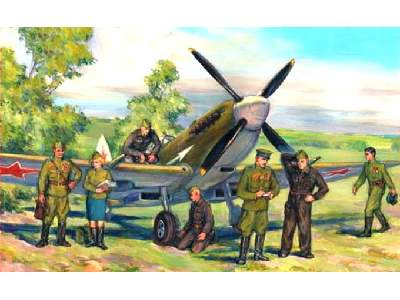 Spitfire LF.IXE with Soviet Pilots & Ground Personnel - image 1