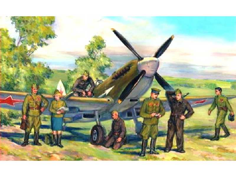 Spitfire LF.IXE with Soviet Pilots & Ground Personnel - image 1