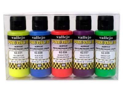 Premium RC-Color paint set FLUO (5 pcs.)  5x60 ml. - image 1